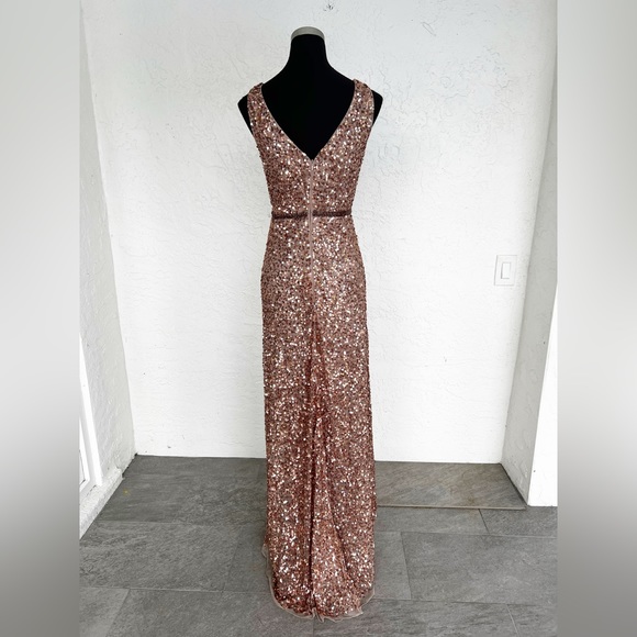 Mac Duggal Sequin Faux Wrap Gown 5539 Womens size 4 - Picture 8 of 10